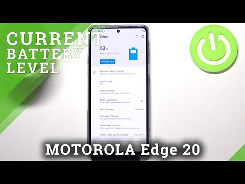 How to Show Up Battery Percentage on MOTOROLA Edge 20 – Battery Settings