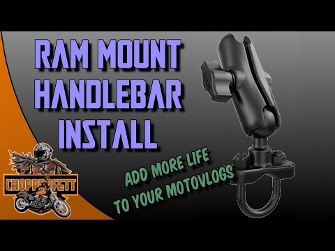 Ram Mount Motorcycle Handlebar INSTALL and DEMO!  Add more depth to your MOTOVLOGS!