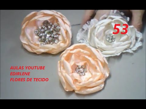 AULA 53: FLORES COM BROCHE PARA BUQUÊS (atendendo pedido)