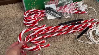 Christmas Candy Cane Pathway Markers Lights Review, well made and lovely looking candy cane lights