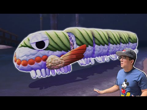 CAPTUREI A CRIATURA GIGANTE METADE SERPENTE DO MAR METADE ALIMENTO!!