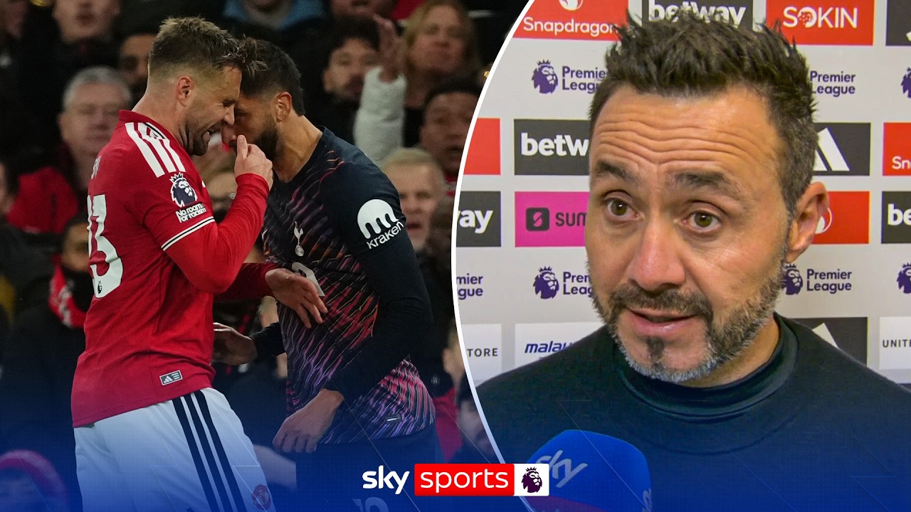 "I kissed Bentancur in the dressing room!" | De Zerbi on red card and Spurs reaction vs Man Utd