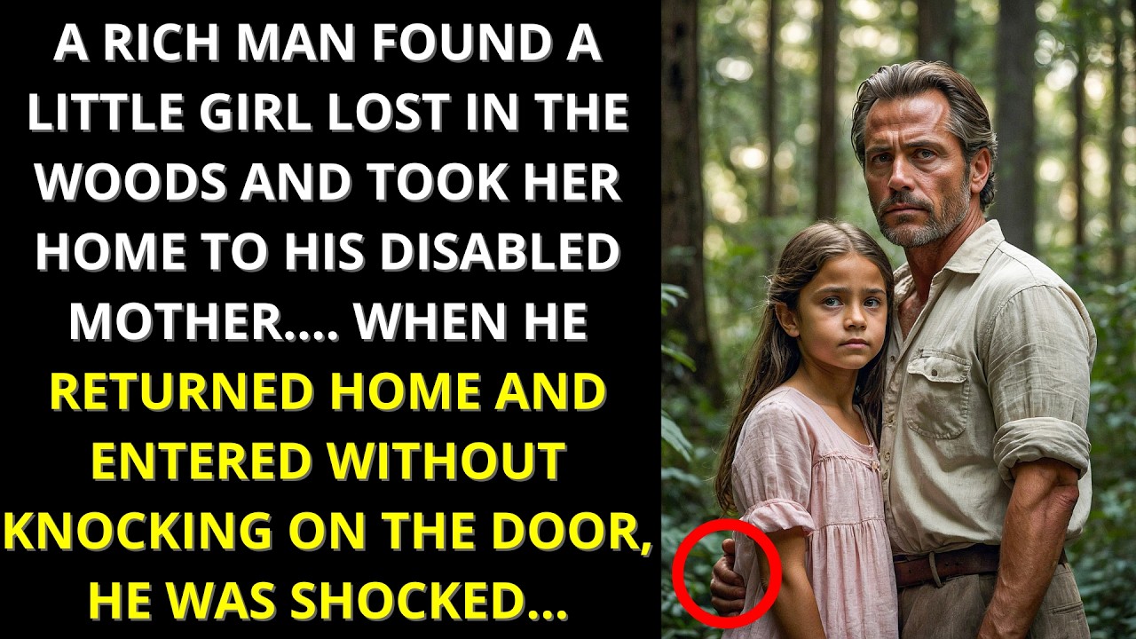 A RICH MAN FOUND A LITTLE GIRL LOST IN THE WOODS… WHEN HE GOT HOME, HE COULDN’T BELIEVE WHAT HE SAW
