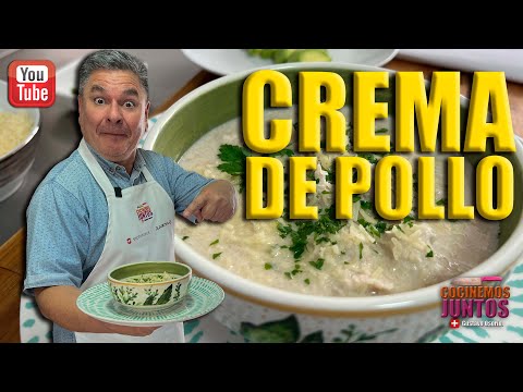 Como hacer CREMA DE POLLO casera, muy fácil ✅💯