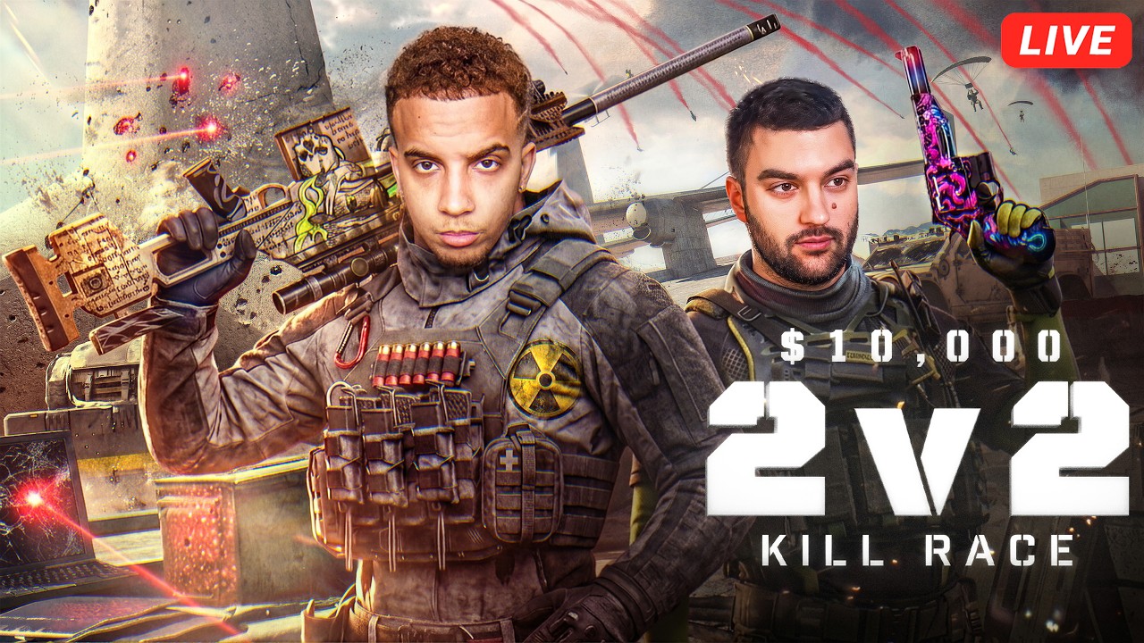 🔴 LIVE - $10,000 WARZONE 2v2 KILL RACE TOURNAMENT w/ Booya! ☢️