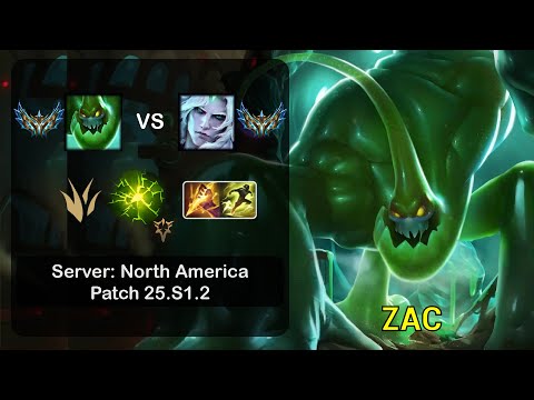 Zac Jungle vs Viego - NA Challenger - Patch 25.S1.2