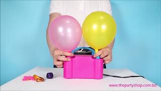 Learn to use a cheap electric balloon pump for latex balloons