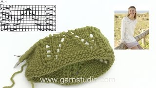 How to knit A.1 for the jumper in DROPS 176-27