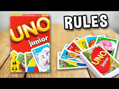 How to play UNO JUNIOR cardgame (official rules, instructions and gameplay) | SPIELREGELN TV Mattel