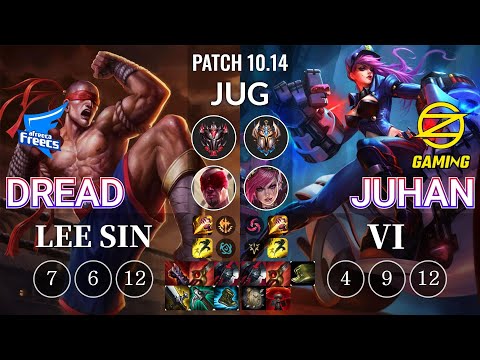 AF Dread Lee Sin vs OZ Juhan Vi Jungle - KR Patch 10.14