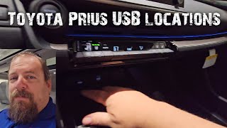 USB port locations in the Toyota Prius