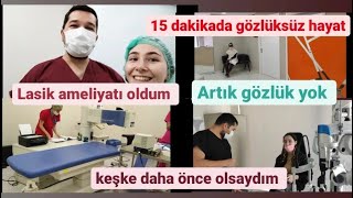 Vlog 173 VENİ VİDİ GÖZ DE AMELİYAT OLDUM / ARTIK GÖZLÜK YOK #gözameliy