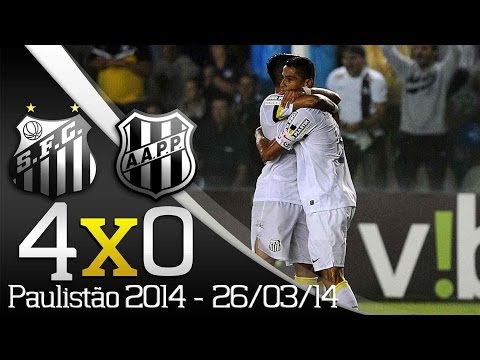Santos 4 x 0 Ponte Preta - Gols - Paulistão 2014 (26/03/14)