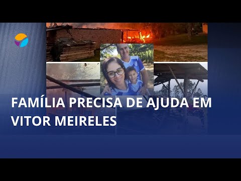 Incêndio destrói propriedade e mobiliza solidariedade em Vitor Meireles