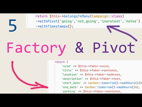 Building RSVP with Laravel, Inertia, React - P5 Migrations, Models, Factory and Pivot table