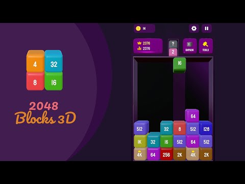 2048 Blocks 3D - Merge Numbers