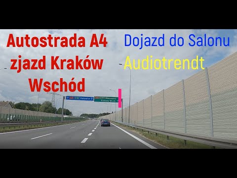 Autostrada A4 dojazd do Salonu Audiotrendt Kraków w 10 minut.