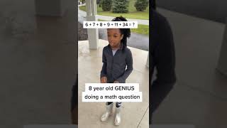 8 year old GENIUS doing a math question #shorts #homeschool #educational #kids