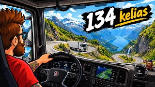 Nemėgstamiausias 134 kelias.Norvegija ant ratų