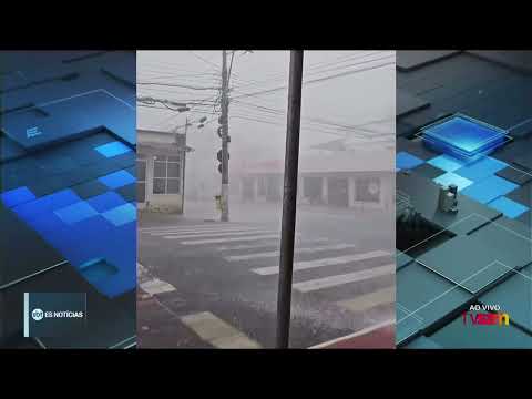 Colatina e Alfredo Chaves registram chuva de granizo - 12/12/2025