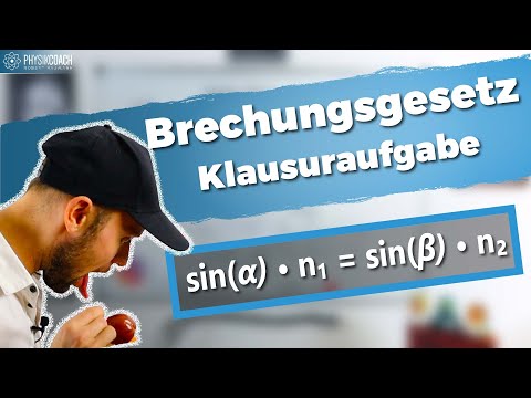 Brechungsgesetz berechnen und verstehen - Klausuraufgabe