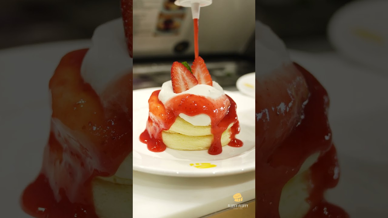 Strawberry Japanese Soufflé Pancake