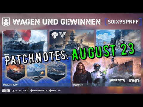 World of Warships Legends - PATCHNOTES AUGUST 2023 - Z44, Maya und 3 Legendäre [deutsch/ gameplay]