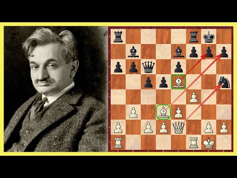 The Double Bishop Sacrifice || Emanuel Lasker vs. Johann Hermann Bauer || Amsterdam 1889