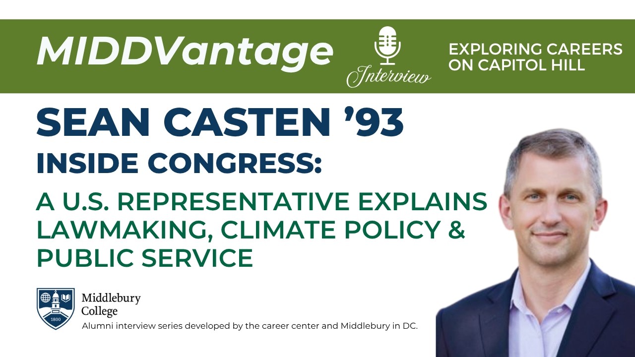 Inside Congress: A U.S. Representative Explains Lawmaking, Climate Policy & Public Service | MIDDVantage video thumbnail