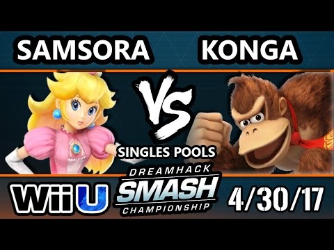 DHA 2017 SSB4 - Samsora (Peach) Vs. Konga (Donkey Kong) Smash 4 - Smash Wii U
