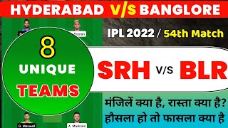 SRH vs BLR Dream11 || Hyderabad vs Banglore || RCB vs SRH Match Preview, Stats and Analysis