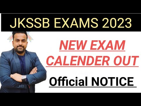JKSSB NEW EXAM CALENDER OUT TODAY|| OFFICIAL NOTICE @CareerSuccessJammu