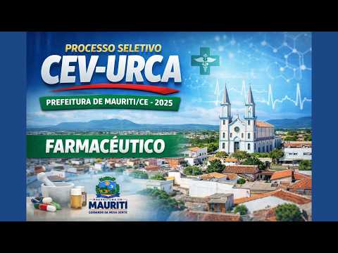 Correção das questões específicas CEV URCA - Farmacêutico -  Prefeitura de Mauriti/CE/2025