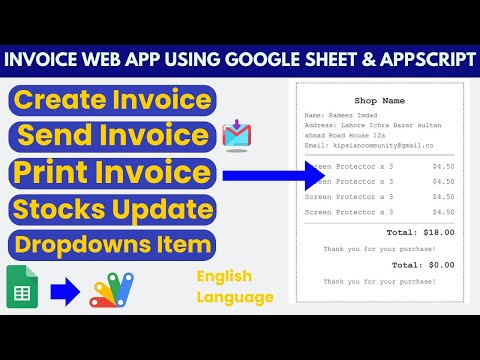 How to Create an Invoice Web App Using Google Sheets and Apps Script | B34