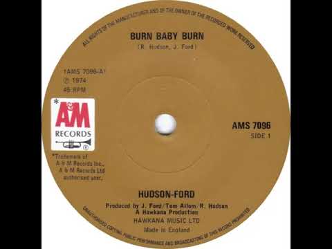 UK New Entry 1974 (29) Hudson-Ford - Burn Baby Burn