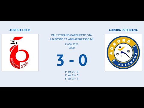 U18 - Aurora Osgb vs Aurora Pregnana - 25/10/2025