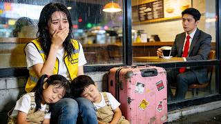 💕أم عزباء مطرودة تبكي مع طفلين في الشارع… CEO يراهم ويأخذهم لبيته ويغمرهم بالحب!