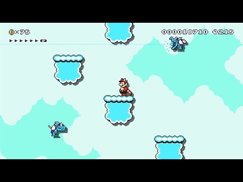 Super Mario Maker 2 - 7-3青空トレッキング -Banzai Bill Trail- by カトウー0203 - No Commentary