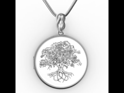 Oak Tree of Life 🌳Locket pendant handmade in Italy Sterling Silver