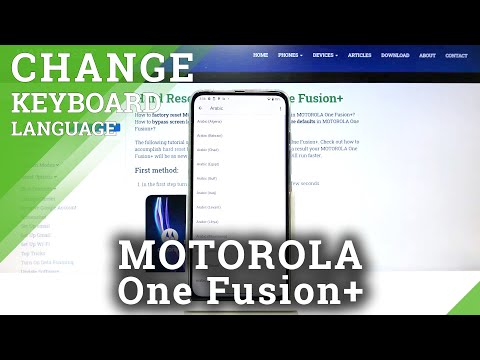 How to Change Keyboard Language in MOTOROLA One Fusion+ - Keyboard Dictionary