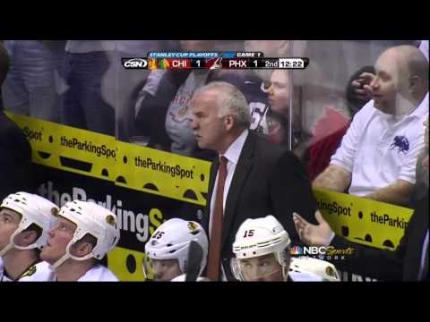 Taylor Pyatt goal. Chicago Blackhawks vs Phoenix Coyotes 4/12/12 NHL Hockey