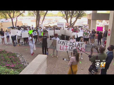 Dallas High School Student Athletes Protest After Postponement Of Sports Activities