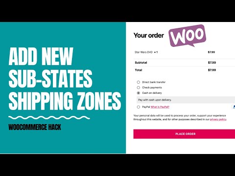 Add New Woocommerce Sub State Shipping Zones Extra Level Deep