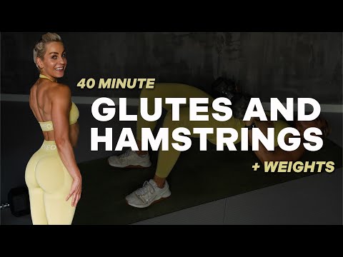 40 MIN GLUTES AND HAMSTRINGS WORKOUT | Lower Body Strength | + Weights
