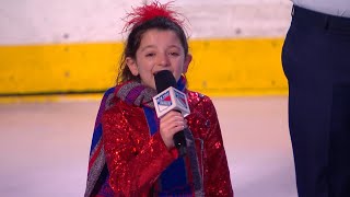 Sophie Knapp sings anthem for Kids Day at The Garden video
