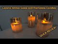 Lezonic Amber Glass LED Flameless Candles Battery Operated with Remote and Timer QUICK REVIEW
