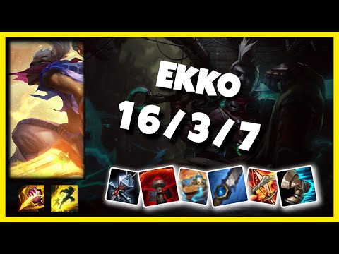 KOREAN Challenger Ekko JUNGLE (16/3/7) vs LILLIA Gameplay Replay - Patch 10.20