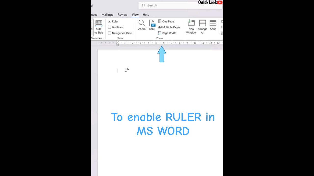 How to Enable Ruler in MS Word | Microsoft Word ⏩