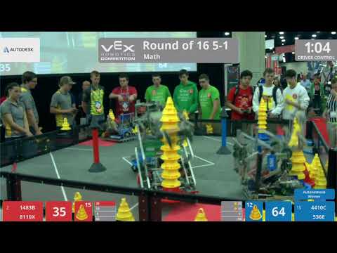 2018 VRC Math R16 5-1 - 1483B 8110X vs 4410C 536E - 121 to 102
