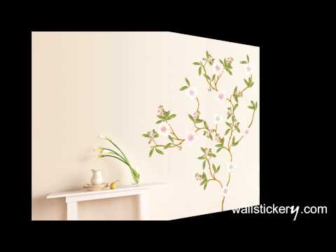 Blossom flowers tree wall stickers for living rooms